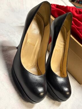 christian louboutin black heals